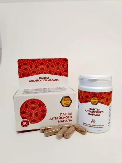 ПАНТЫ АЛТАЙСКОГО МАРАЛА (желатиновые капсулы)